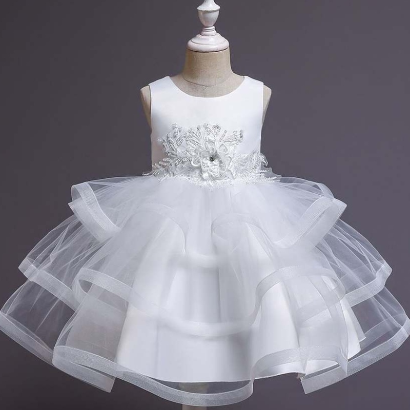 Baige kleine Kinder Baby Kinder Blumenmädchen Sommer Geburtstagsfeier Kleid Kostüm Prinzessin Kleid 3-10 Jahre