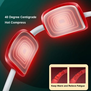 Tragbarer elektrischer Puls Halsmassagegeräte zur Schmerzlinderung, intelligente Nackenmassage mit Wärmeauslöser -Punktmassaget