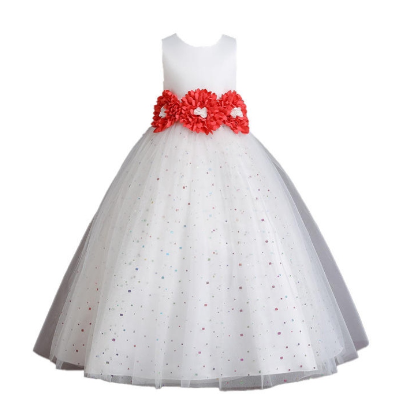 Lace Princess Kleid für Kinder Mädchen Geburtstag Hochzeit Kleidung Elegante Party Tutu hinterloser Bogenknotenkleid