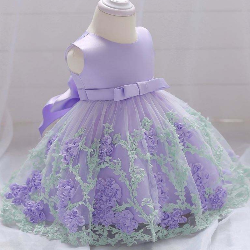 Baige China Fabrik Direkte Preis Kinder Sommer Blumen Mini Kleid Kleidung Kleidungsstücke L1845XZ