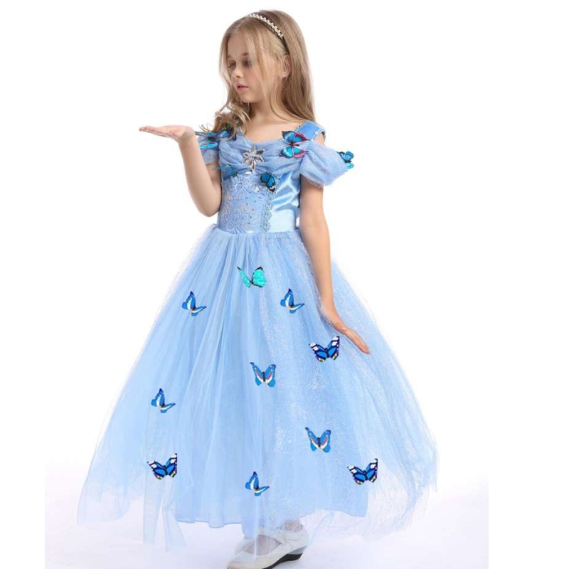 Baige Bestseller Baby Girl Kleidung Kinder Cosplay Prinzessin Elsa Anna Mode Girl Kostüm Kleidungsstücke Kinder Langes Kleid