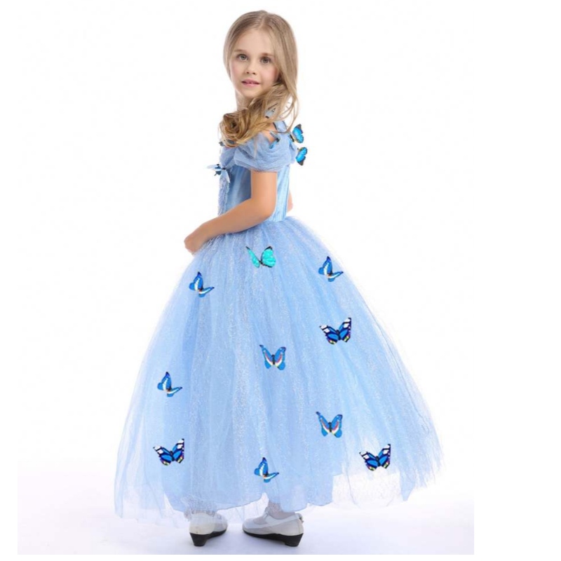 Baige Bestseller Baby Girl Kleidung Kinder Cosplay Prinzessin Elsa Anna Mode Girl Kostüm Kleidungsstücke Kinder Langes Kleid