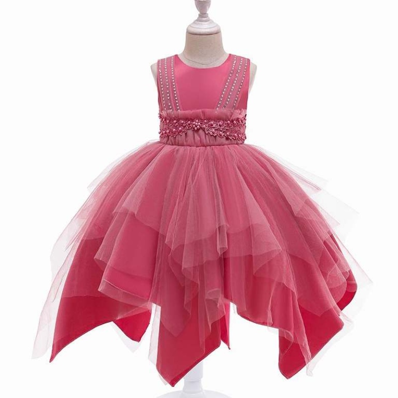 Baige Western Style Boutique Kinder Kleidung Kinder Kleid Stickerei Geburtstagskleid Kleid