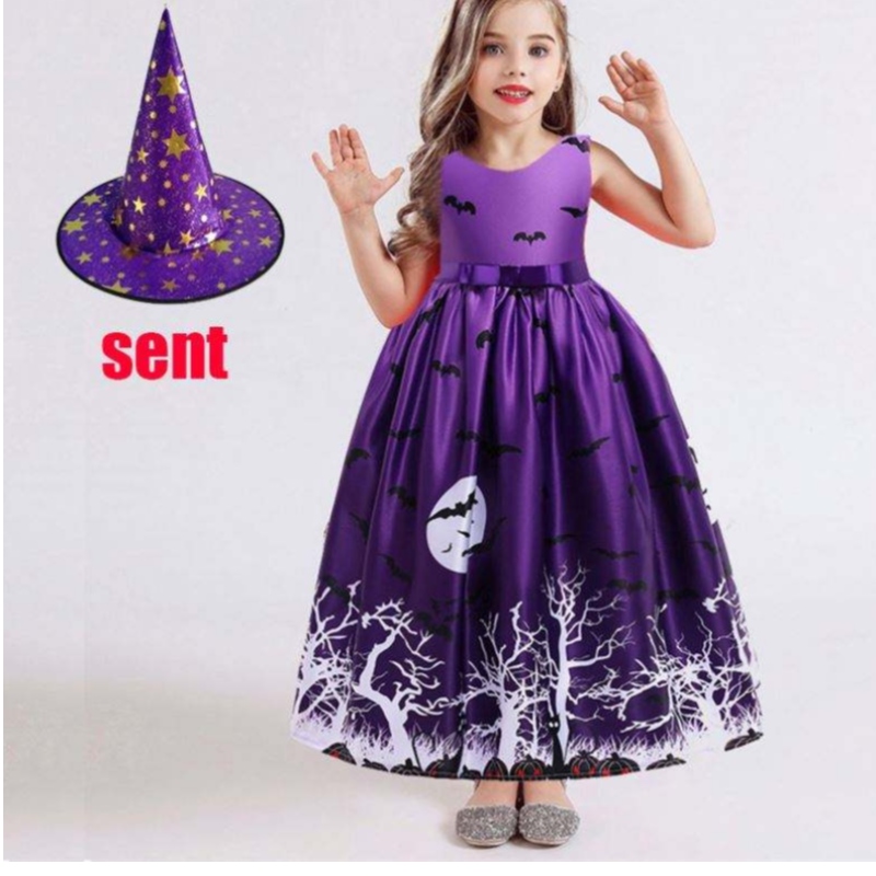 Hot Sale Halloween Kinder Kostüme Little Girl Kurzkleider 3-10 Jahre Kinderkleidung Kleidung