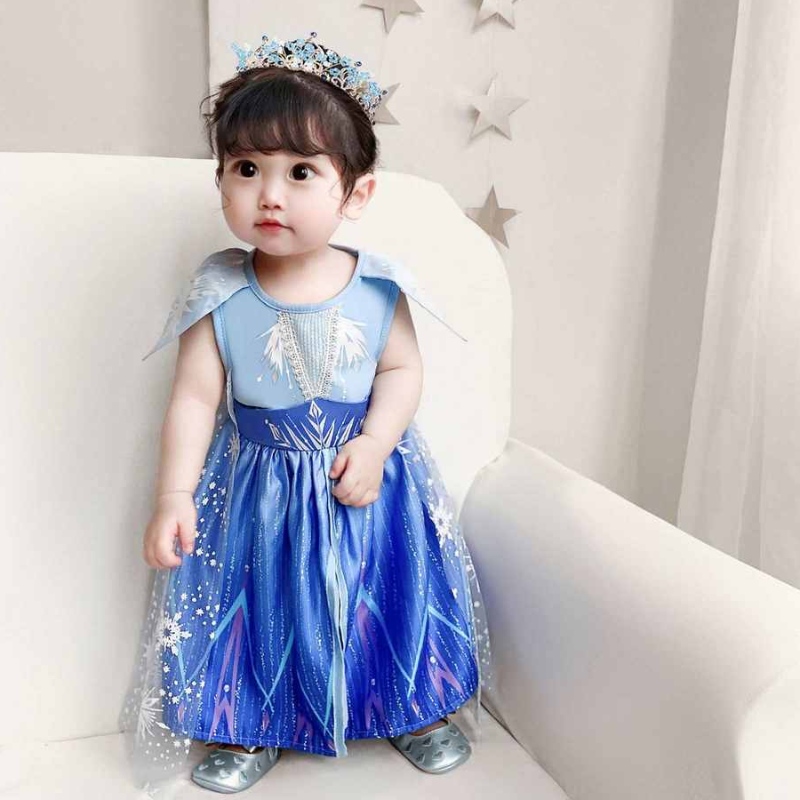 Baigeneue Design Prinzessin Elsa Anna Rollenspiel Kleid Kleid Little Girl Cosplay Kostüme Weihnachtsfeier Geburtstagskleid BX1730