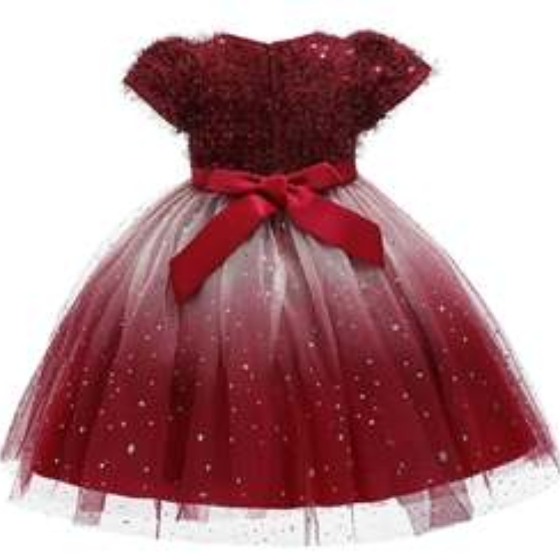 Baige Kinderneue Stil formelle Rüschen Spitzen Hochzeitsfeier Abend Prinzessin Blumen Baby Mädchen Kleid L5161