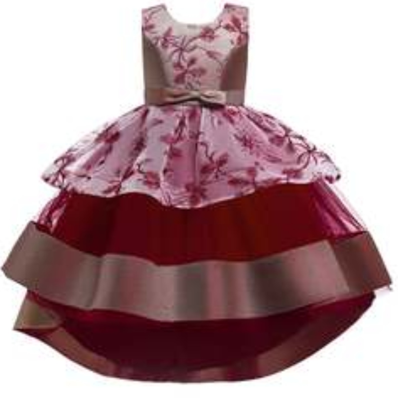 Bestickte Blumenmädchenkleid Kinder Festzug Party Ballkleid Prom Prinzessin Brautkleider