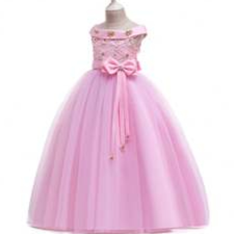 Elegantes Design Großhandel Schöne Mädchen Party Kleid KINDER KINDEN Hochzeit Event Ballkleid Fancy Prinzessin ärmellose Prom Kleid LP-232