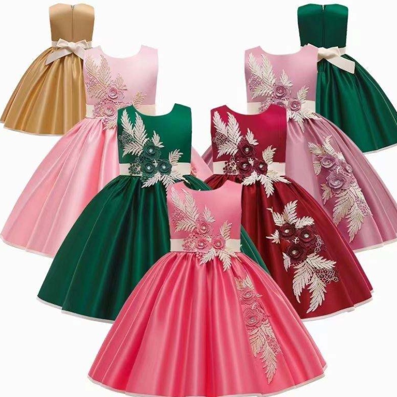 Baige Kids Boutique Kleidung Mädchen Kleidneue Design Frühlingskleid Anzüge Baby Mädchen Geburtstagsfeier Hochzeitskleid