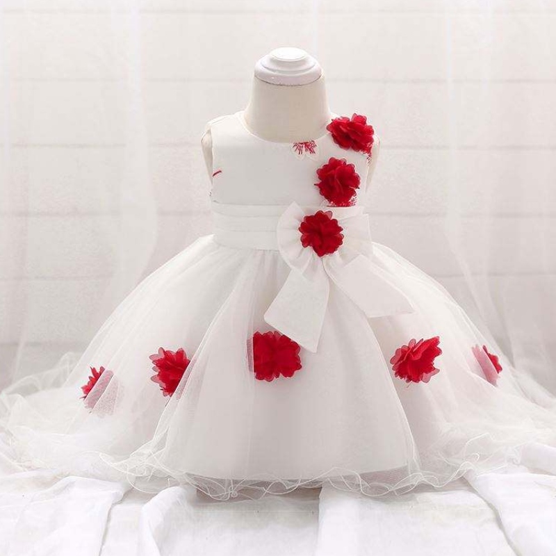 Baige Großhandel Infant Flower Girl Party Kleider Kinder Sommer ärmellose Kinder Kleid T1866XZ