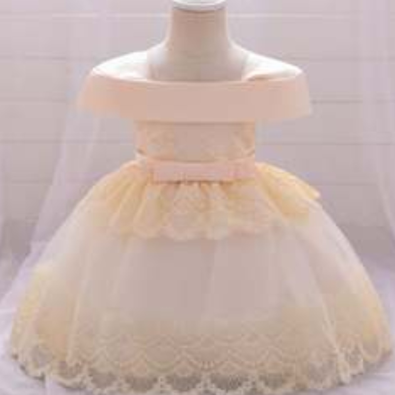 Baige Kinder Kleidung Kleider Kleider Sommerkleid Design Bild Neugeborenes Baby Mädchen Partykleid