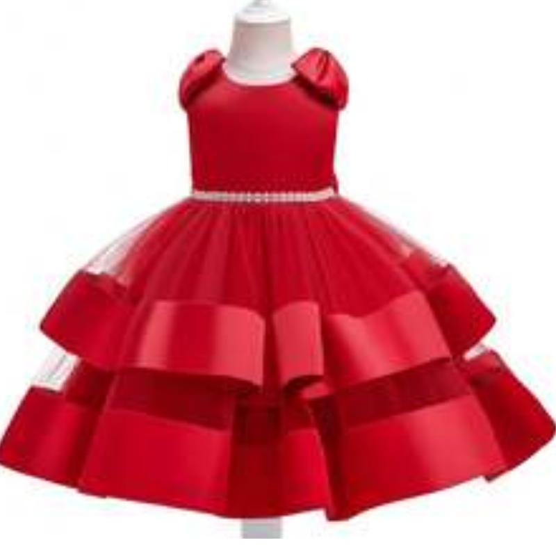 2021 Neueste Model Girl Baby Kleid KINDER KINDEN Hochzeitsfeier elegantes Geburtstagskleid L5280