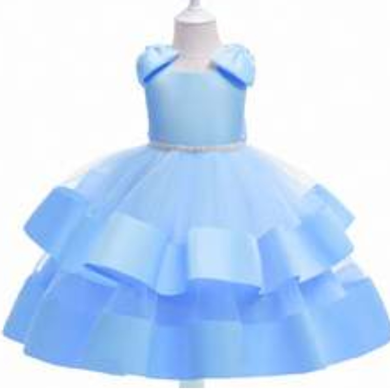 2021 Neueste Model Girl Baby Kleid KINDER KINDEN Hochzeitsfeier elegantes Geburtstagskleid L5280