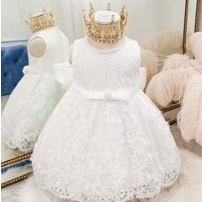 Baige Kinderparty Kleider Baby Girl Kleid Kinder Neugeborene Kleidungsstücke Blumenmädchen Kleid