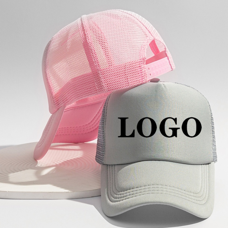 Hip Hop Hat Custom Logo 3D Stickerei Custom Logo Baumwolle mehrere Farben Trucker -Kappe für Outdoor -Sportarten