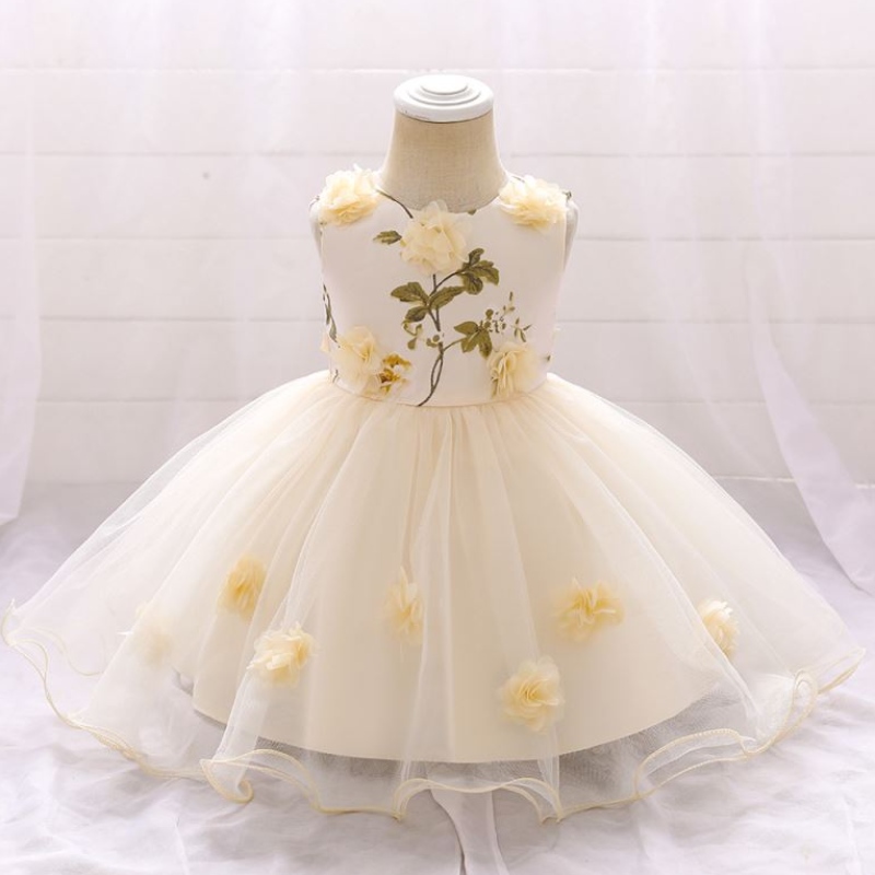 Hot Sale Baby Summer Girl Party Kleid Kinder Geburtstag Hochzeitskleid für 3-24 m tragen l1909xz