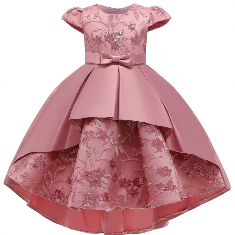 Neueste Designs Kinder Prinzessin Festzug Hochzeits Geburtstag formelle Party Blume Schwalbenschwanz Mädchen Kleider T5170