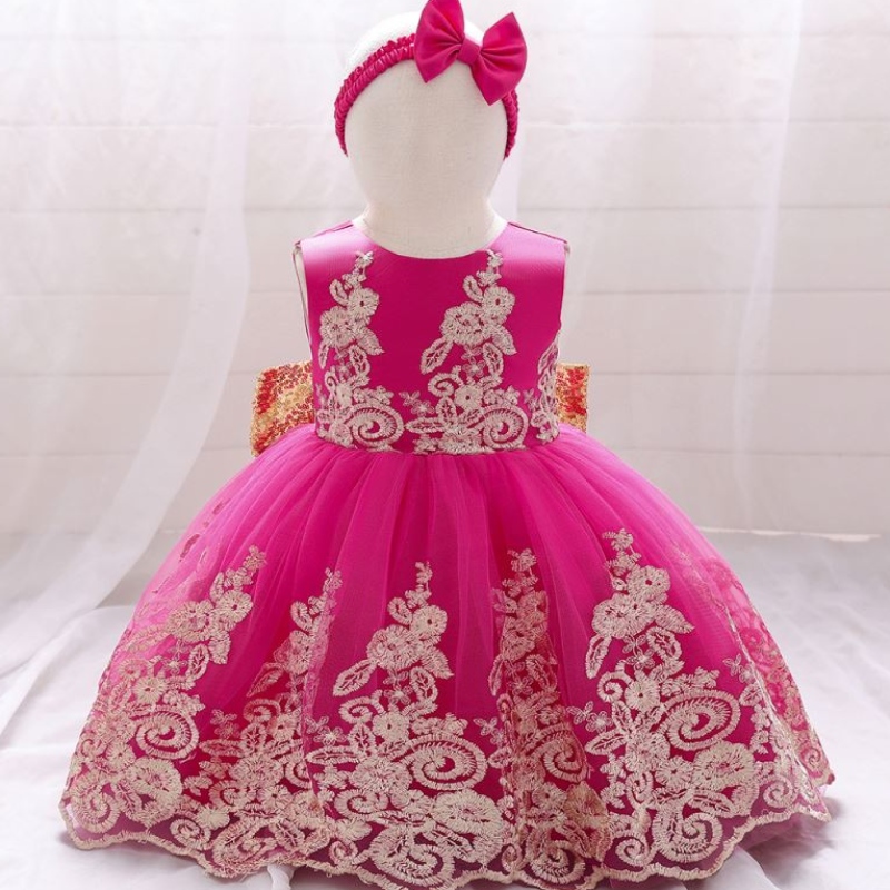 Kinder Satin hübsches Partykleid Baby Mädchen Prinzessin Kleid Kleid Kleid Girl Geburtstag Party Kleider