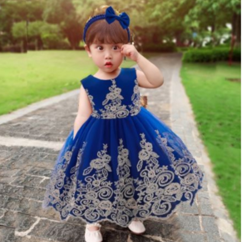 Baigeneue Lace Frock Kids Party Tragen 0-6-jährige Blumenmädchen Geburtstag Party Ballkleid L2023XZ