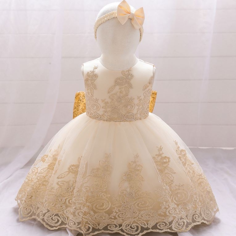 Baigeneue Lace Frock Kids Party Tragen 0-6-jährige Blumenmädchen Geburtstag Party Ballkleid L2023XZ