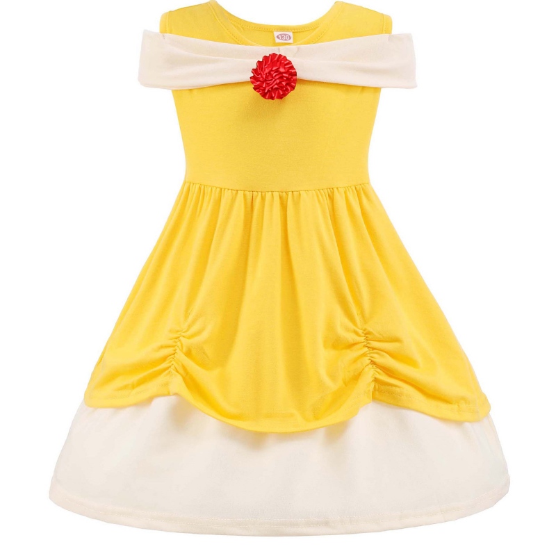 Sommermädchen Meerjungfrau Prinzessin Kleider Schneewittchen Kleinkind Geburtstag Belle Party Kleid Kleidung