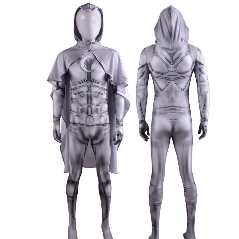 Superhero Moon Knight Kostüm Marc Spector Movie Cosplay Halloween Jumpsuit Bodysuit für Kinder und Männer