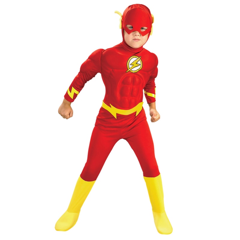 Junge The Flash Muscle Superhelden Fancy Kleid Kids Fantasy Comics Film Carnival Party Halloween Cosplay Kostüme