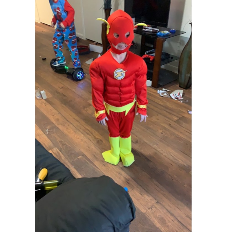 Junge The Flash Muscle Superhelden Fancy Kleid Kids Fantasy Comics Film Carnival Party Halloween Cosplay Kostüme