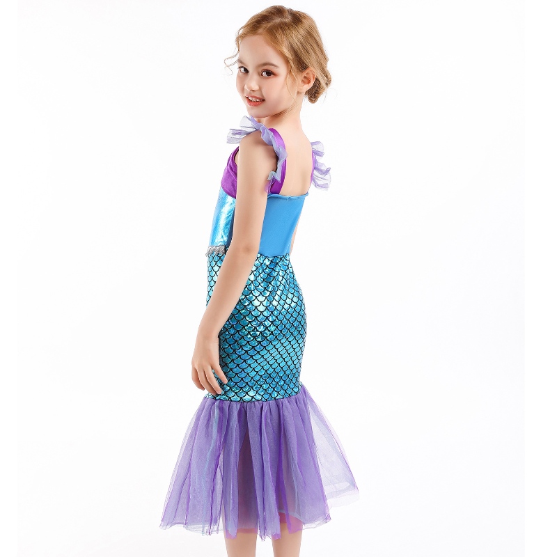 Mädchen Prinzessin kleine Meerjungfrau Kleid Kinder Cosplay Charme Kostüm Kinder Karneval Geburtstagsfeier Kleidung Sommerkleid Mädchen