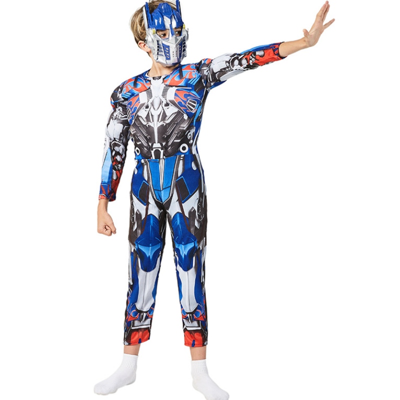 Jungen Optimus Muskelroboter Prime Fancy Dress Up American Boy Superhelden Purim Cosplay Halloween Kinderkostüm