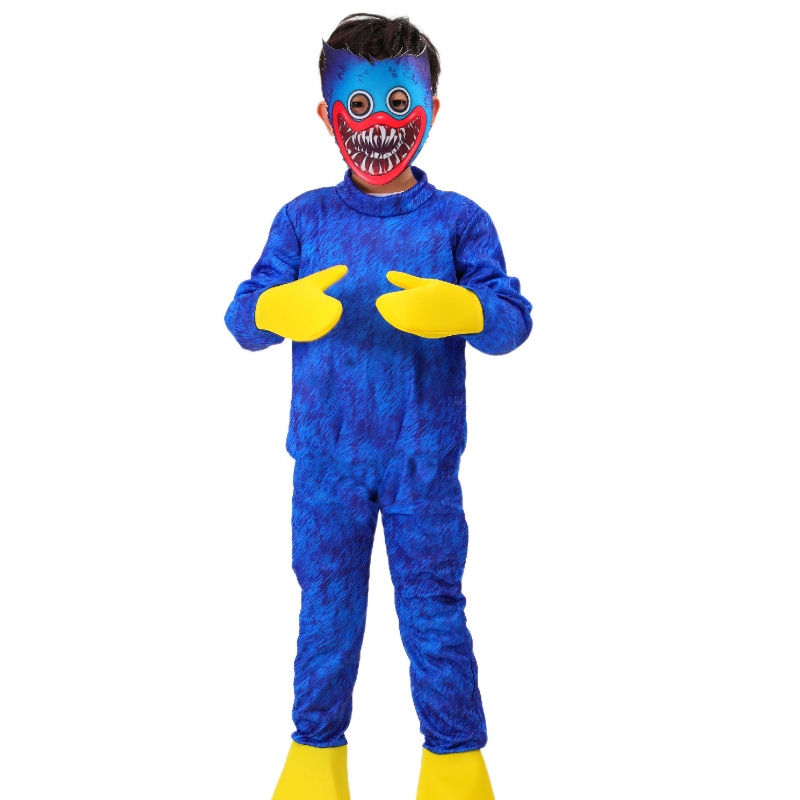 Neuankömmlinge heiße Mohn -Playtime -Kostüm Halloween Blue Poppy Cartoon Umarmung Gy Wuggys Cosplay Monster Jumpsuit für Kinder