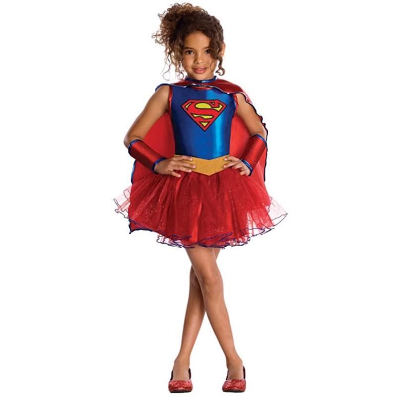 Hot Sale Justice League Child 's Supergirl Tutu Kleid Halloween Kostüme für Mädchen