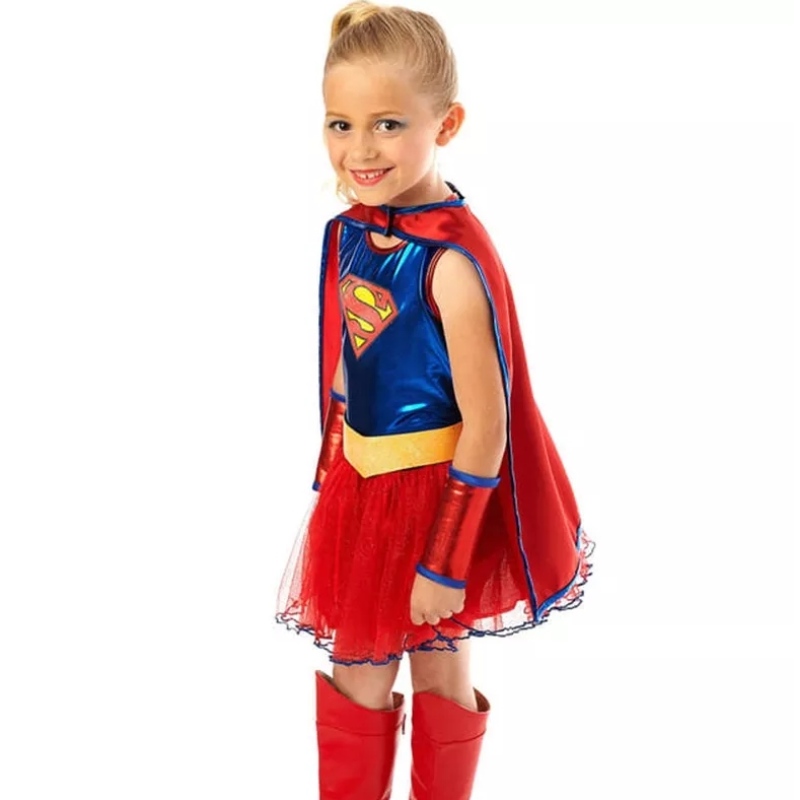 Hot Sale Justice League Child 's Supergirl Tutu Kleid Halloween Kostüme für Mädchen