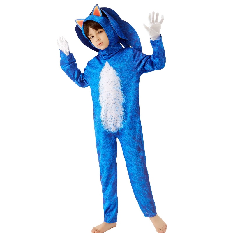 Neue Jungen Jungen Jungen mit Accessoires Party Cosplay Kleidung Kinder Sonic Halloween Kostüme