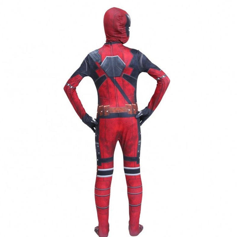 Jungen coole Filme Anime Superhelden Halloween Weihnachten Party Geschenke Cosplay Dead Pool Kinder Kostüme mit Kopfbedeckungsschwerts Waffen