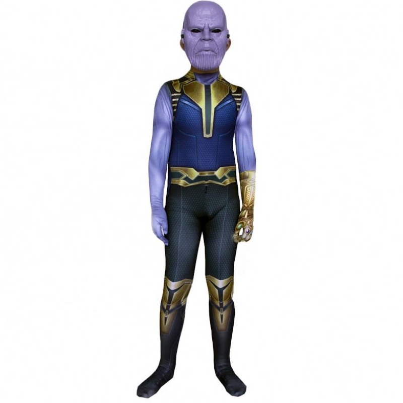 Fabrikversorgung Purpur Haut Infinity War Halloween TV&Film Requisiten für Kinder Thanos Kostüm mit Maske