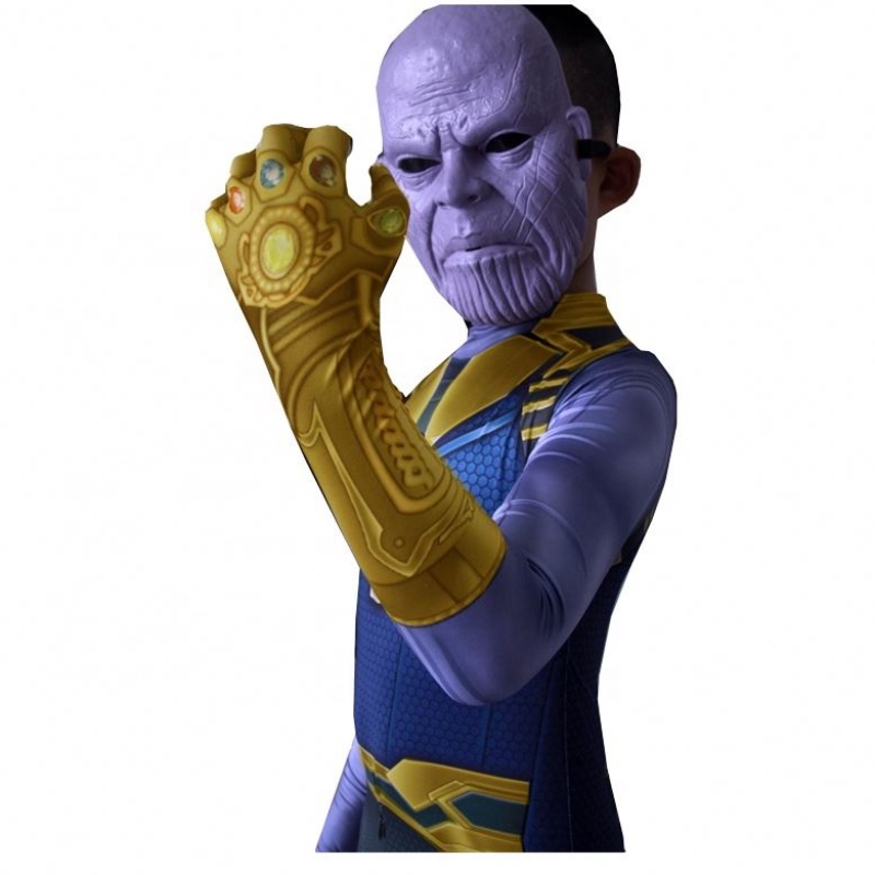 Fabrikversorgung Purpur Haut Infinity War Halloween TV&Film Requisiten für Kinder Thanos Kostüm mit Maske