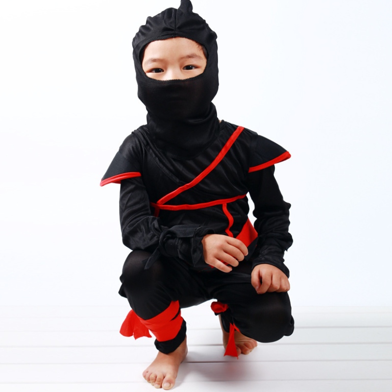 Kinder maskierte Krieger Halloween Jungen Mädchen Kostüm Dress Up Ninja Kostüm für Kinder Ninja Cosplay Jumpsuits Mask Set