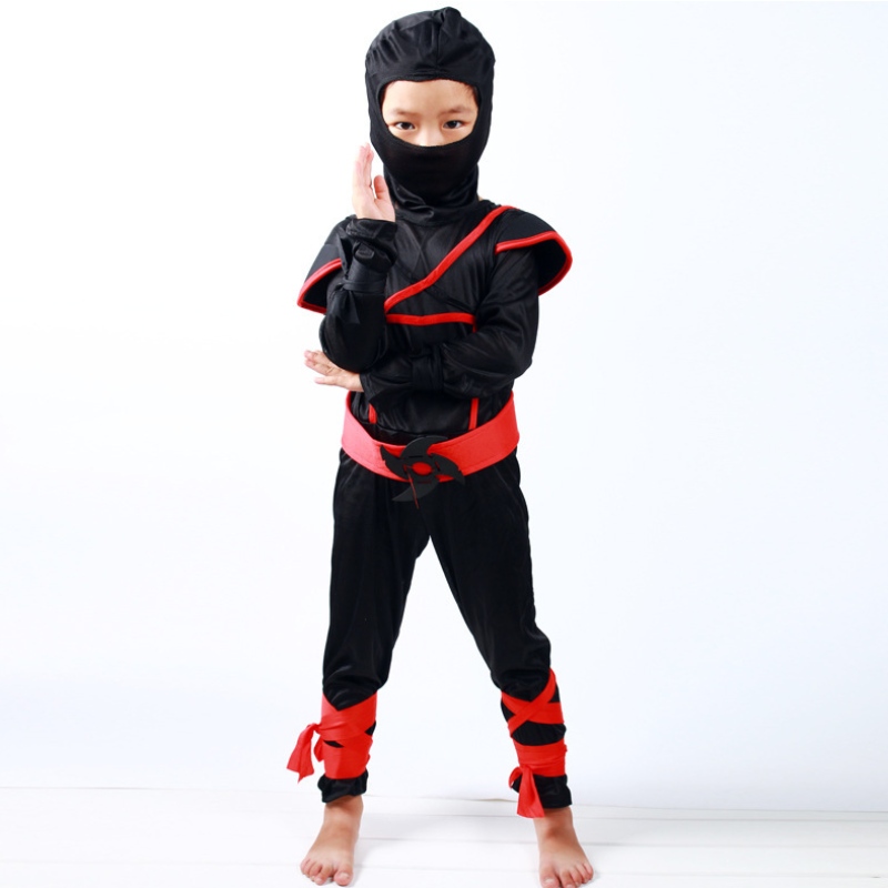 Kinder maskierte Krieger Halloween Jungen Mädchen Kostüm Dress Up Ninja Kostüm für Kinder Ninja Cosplay Jumpsuits Mask Set