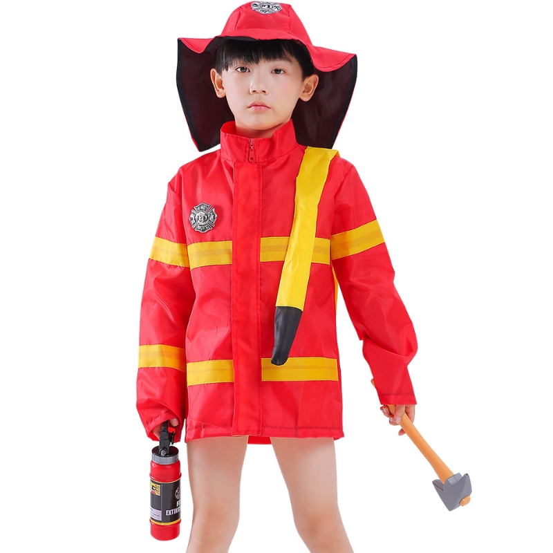 Kinder Feuerwehr Kostüm Kleinkind Feuerwehrmann Dress Up Fire Treat Outfit