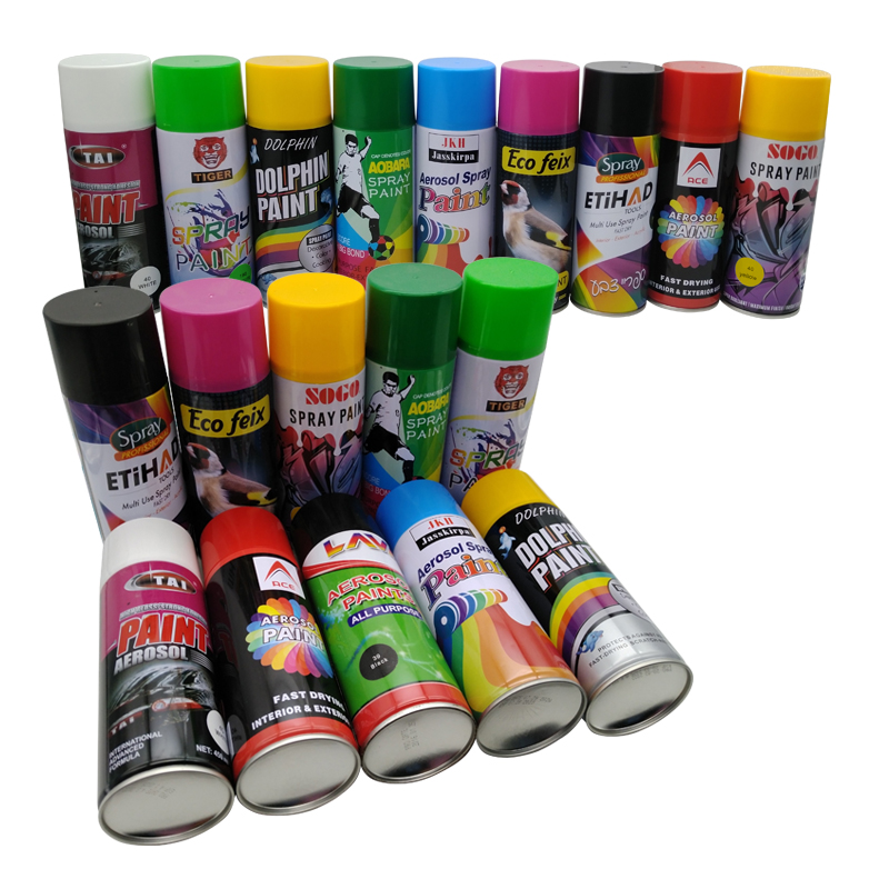 OEM 200ml 300 ml 400 ml 450 ml billige Sprühfarbe Graffiti -Sprühfarbe Chromsprühfarbe