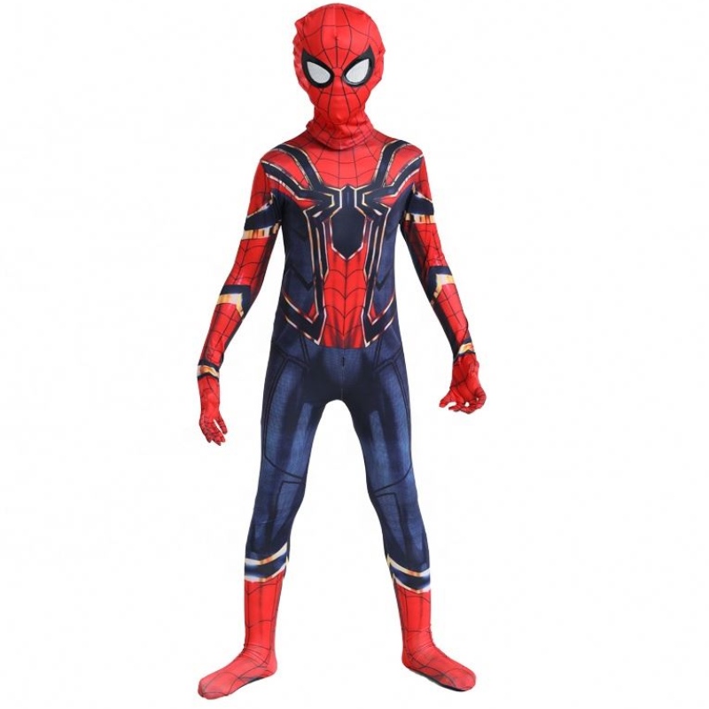 Großhandel klassische schicke schwarze&red Halloween -Anzug Anime TV&movie Kid Cartoon Kleidung Spiderman Performance Kostüme Jumpsuiten