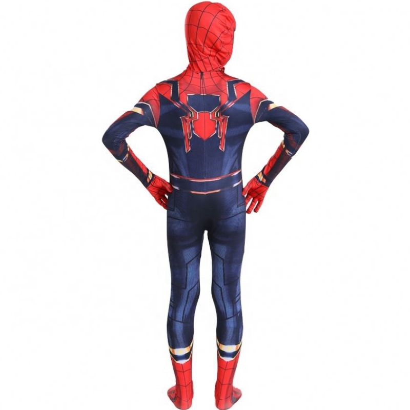 Großhandel klassische schicke schwarze&red Halloween -Anzug Anime TV&movie Kid Cartoon Kleidung Spiderman Performance Kostüme Jumpsuiten