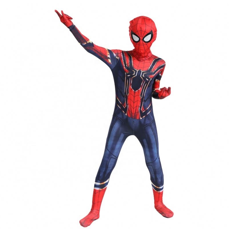 Großhandel klassische schicke schwarze&red Halloween -Anzug Anime TV&movie Kid Cartoon Kleidung Spiderman Performance Kostüme Jumpsuiten