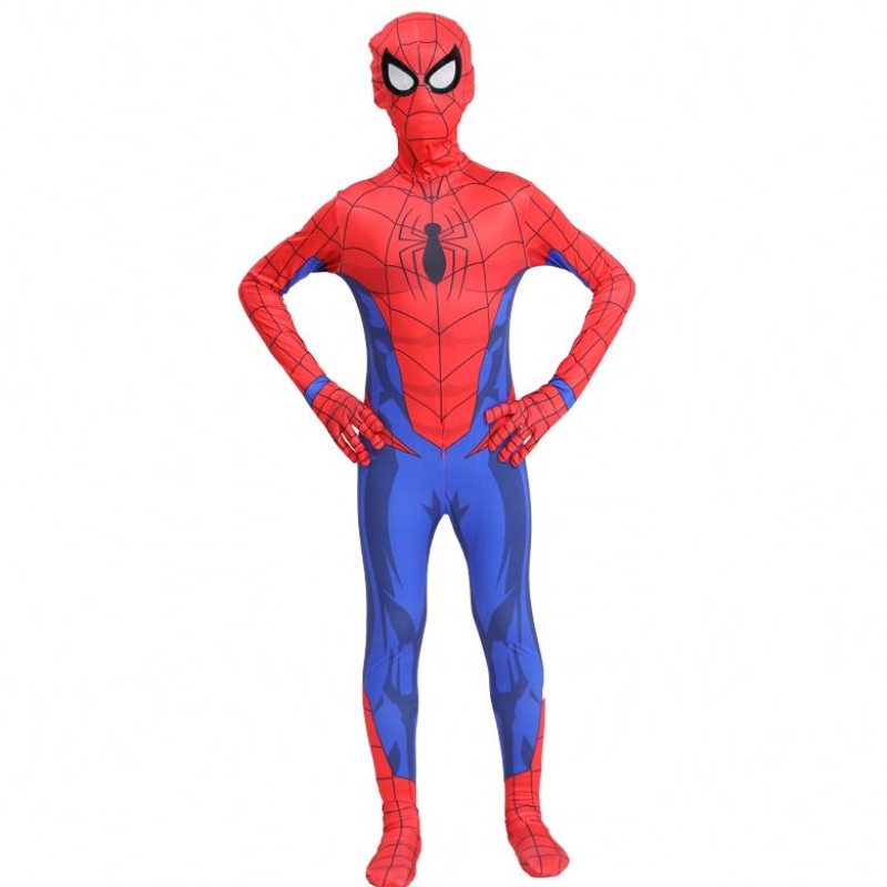 Klassiker Hot-Sale Halloween Party Kids&adult TV&movie Superhelden Cosplay Anime Jumpsuit Spiderman Indoor Clothes Kostüm mit Maske