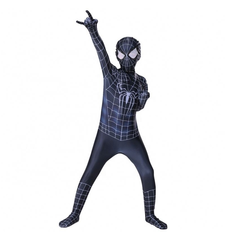 Zip up Shadow Spider Zentai Anzug Halloween Cos für Kinder&adults Spiel&film Traje Spider Man Kostüm