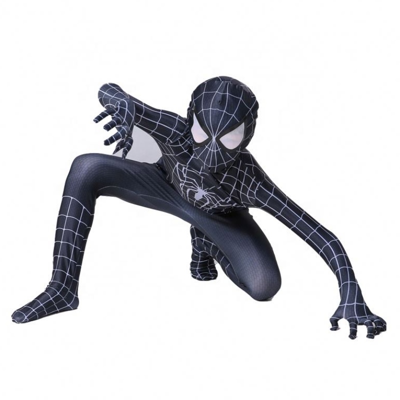 Zip up Shadow Spider Zentai Anzug Halloween Cos für Kinder&adults Spiel&film Traje Spider Man Kostüm