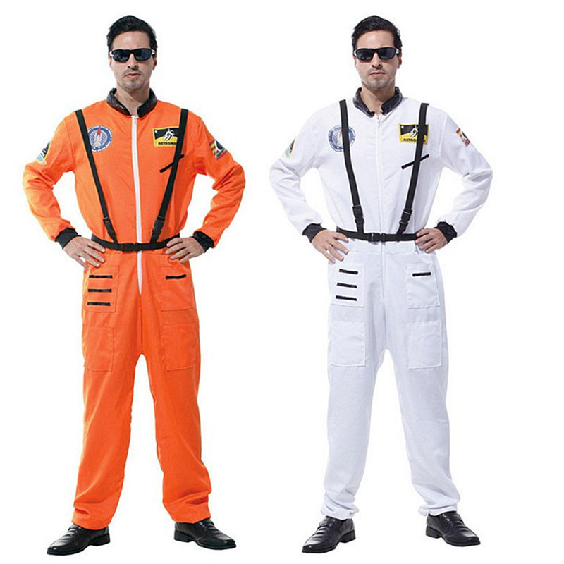 2022 Hot2022 Hot Sale Halloween Kostüme für Mann Astronaut Raumanzug Orange und Weiß Kostüm Kosmonaut Cosplay Kostüme Verkauf Halloween Kostüme für Mann Astronaut Raumanzug Orange und Weiß Kostüm Kosmonaut Cosplay -Kostüme