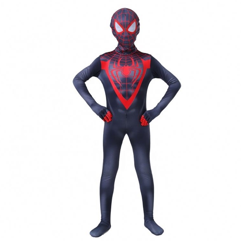 Neuer Stil Hot Sale Halloween Black&red für Jungen Kinderfernsehen&movie Superhelden Cosplay Factory Direkt Spider Man Jumpsuit Kostüme