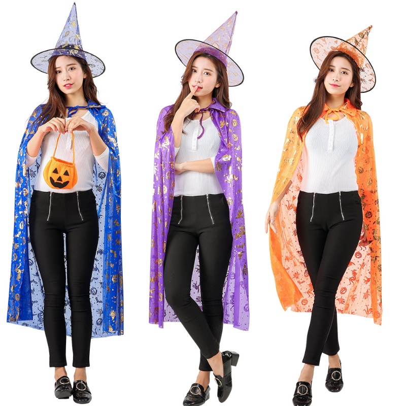 Großhandel heiß verkauft Kids Cosplay Kürbispunkt Hexen Umhang Halloween Cape Paternity Anzug Cape Cape